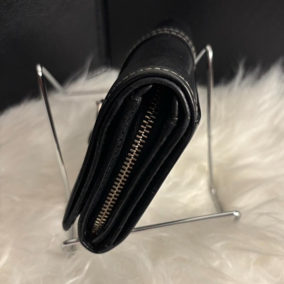 COACH Vintage Black Leather Y2K Legacy Trifold Wallet - Picture 3 of 8